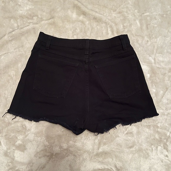 American Apparel - High Waisted Black Jean Shorts - Picture 7 of 8